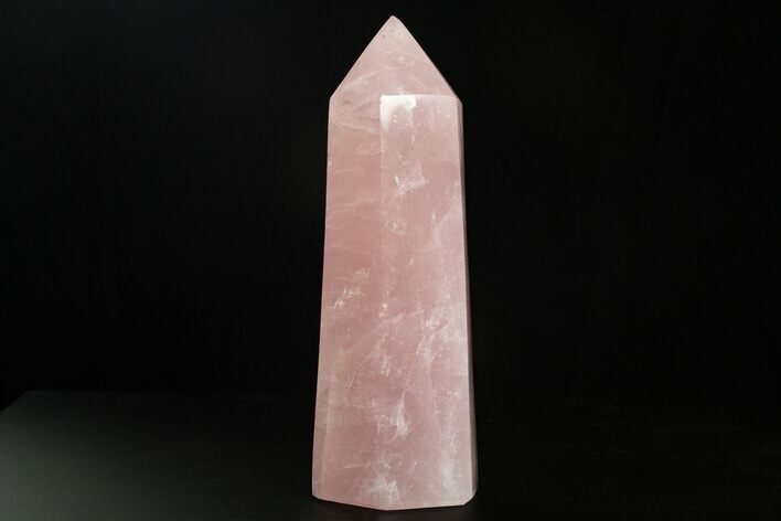 Polished Rose Quartz Tower - Madagascar #318483